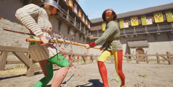 Jogadores lutando em Half Sword