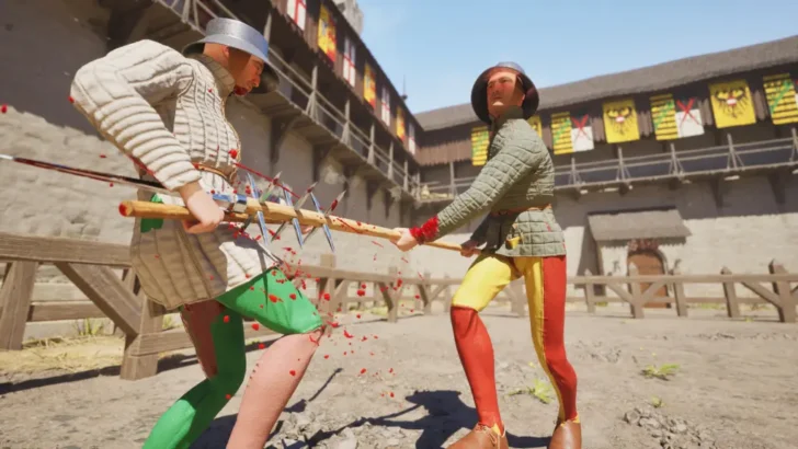 Jogadores lutando em Half Sword