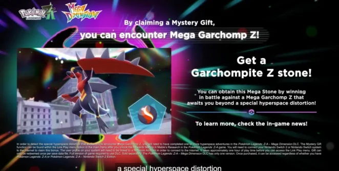 Mega Garchomp Z em Pokémon Legends ZA