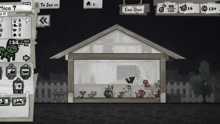 Casa de gatos para criação em Mewgenics.