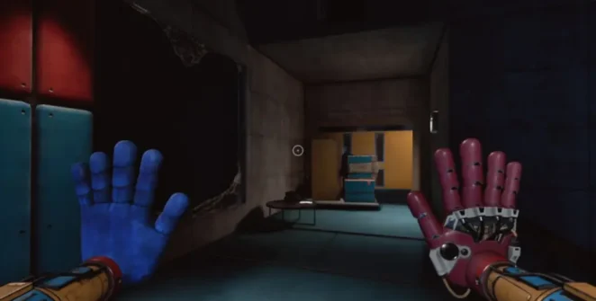 Janela quebrada com uma nota ao lado no Poppy Playtime Capítulo 5