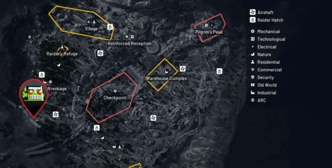 Localização do abrigo de Bilguun em ARC Raiders