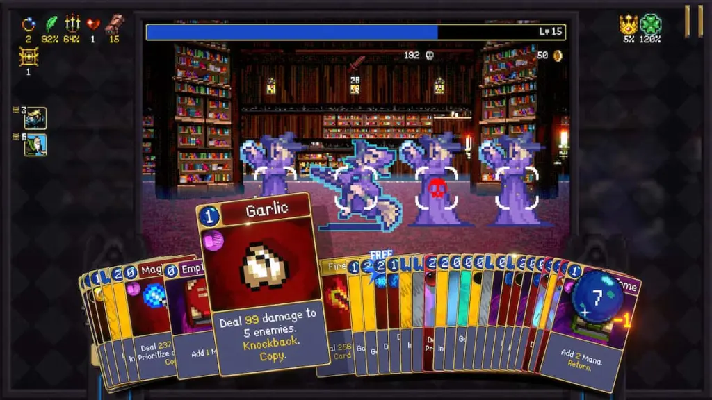 Batalha de cartas de Vampire Crawlers