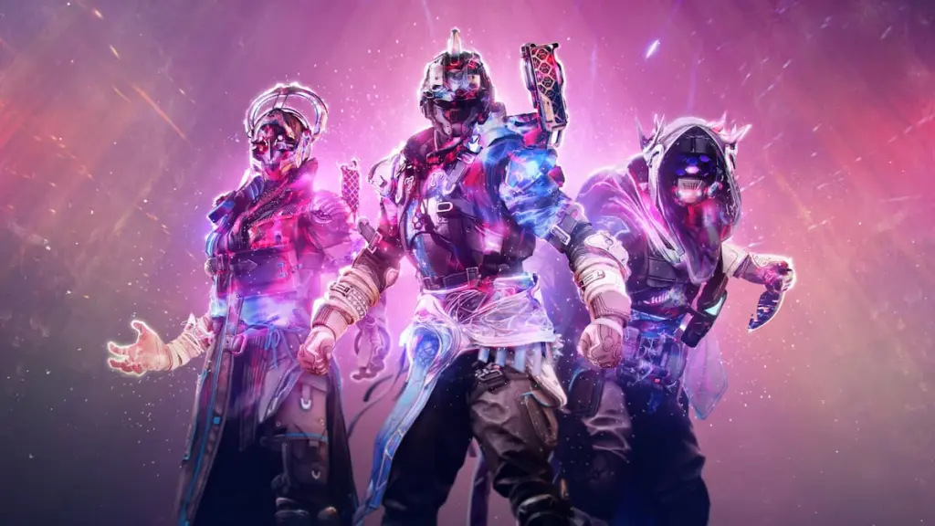 Três guardiões exibem suas armaduras exóticas na arte promocional de The Final Shape