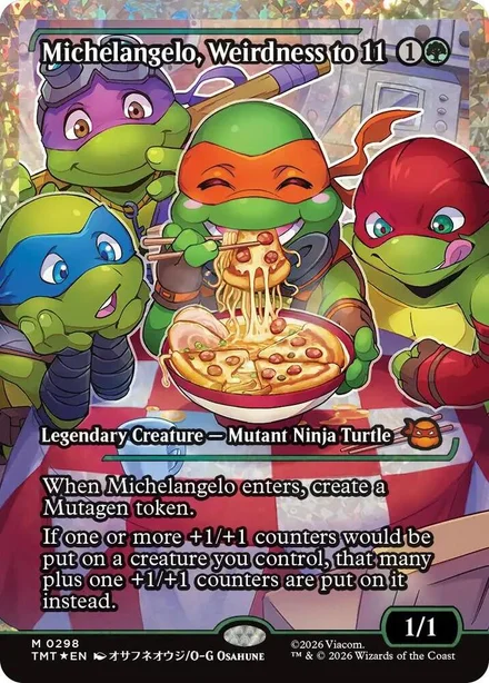 Michelangelo, estranheza para 11