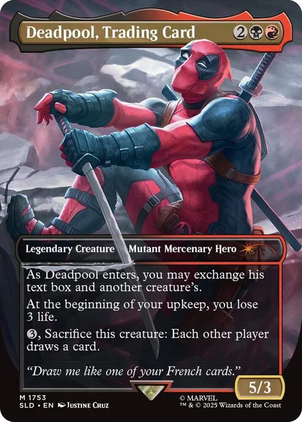 Deadpool, carta colecionável