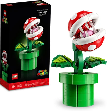 Conjunto de construção da planta LEGO Super Mario Piranha