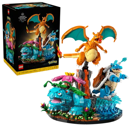 Venusaur, Charizard e Blastoise