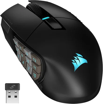 Mouse para jogos MMO sem fio Corsair Scimitar Elite RGB