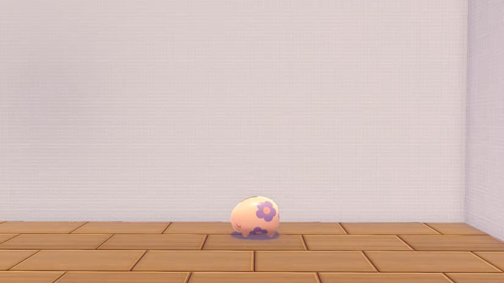 Um pequeno banco de moedas que parece um Munna em Pokopia.