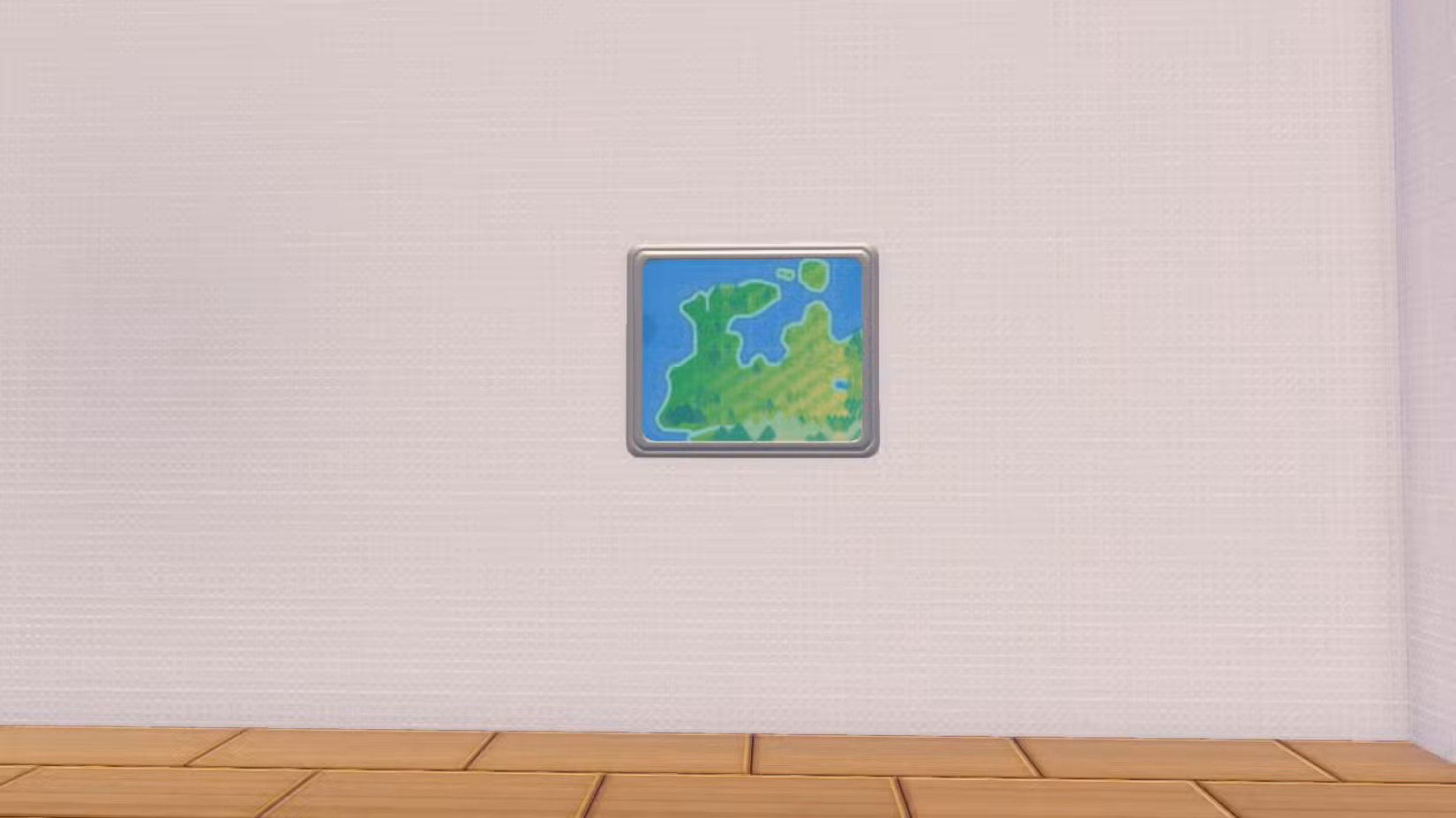 Um pequeno mapa emoldurado da região de Pokopia.