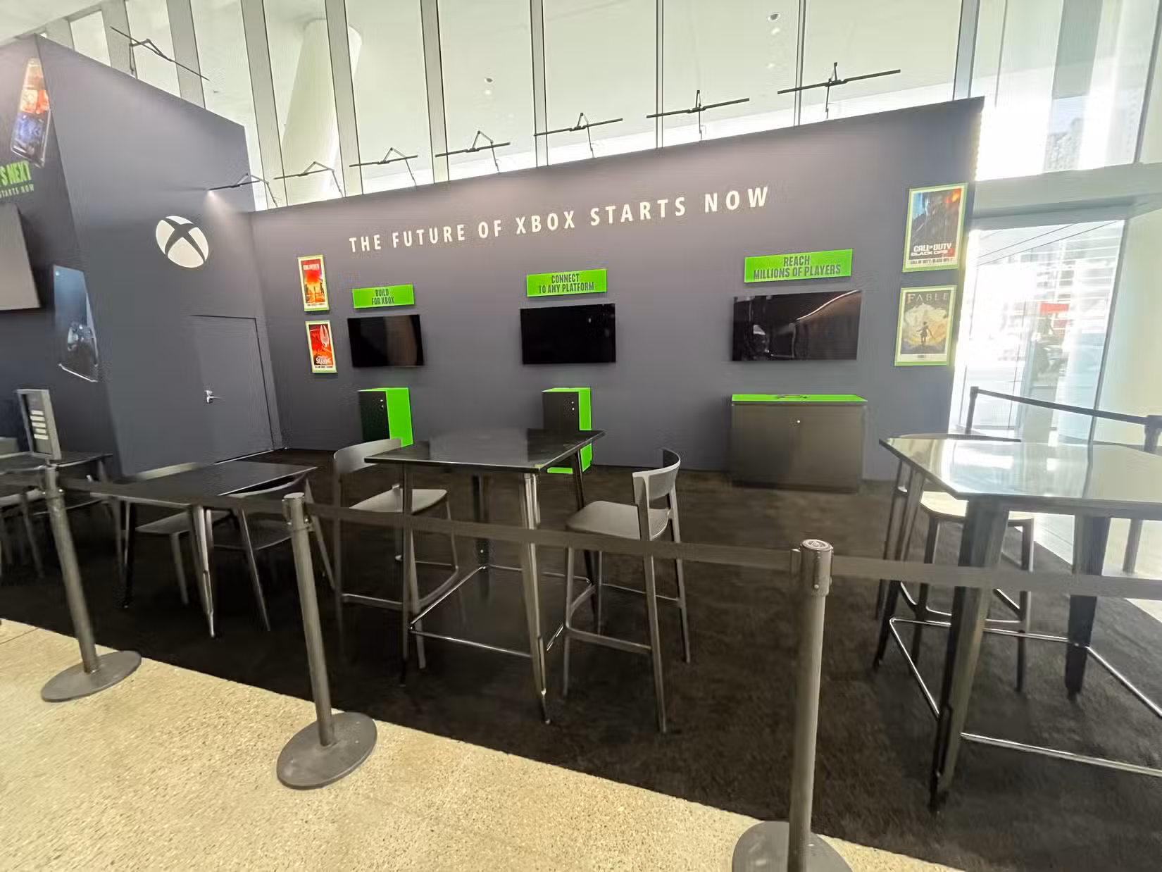 A exposição da história do Xbox na GDC 2026.