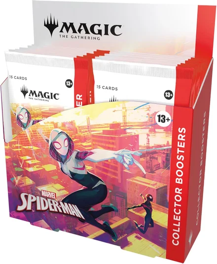 Caixa de reforço de colecionador do Homem-Aranha MTG x Marvel