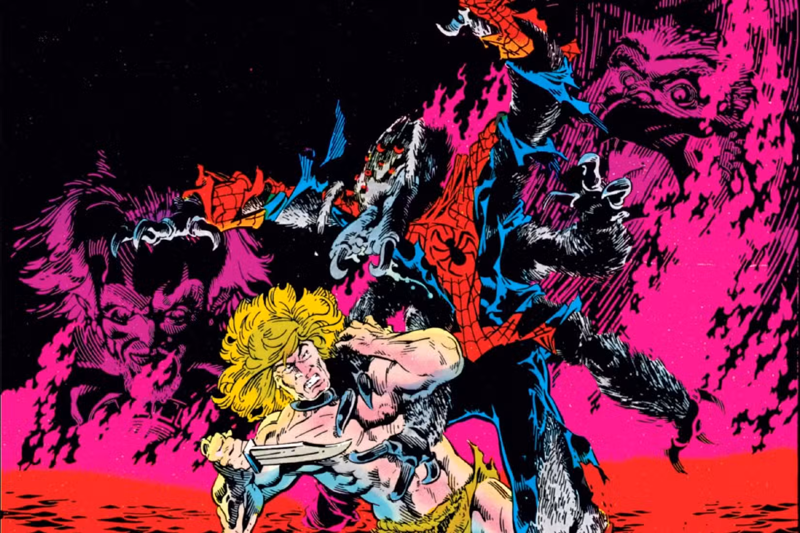 Homem-Aranha vs. Ka-Zar da Marvel Fanfare #2