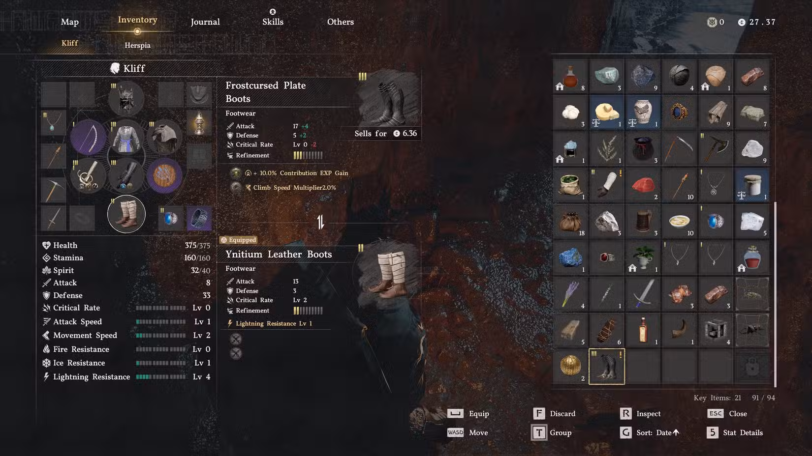 As botas Frostcursed Plate no Crimson Desert
