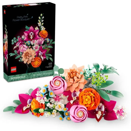 LEGO Botanicals: lindo buquê de flores rosa