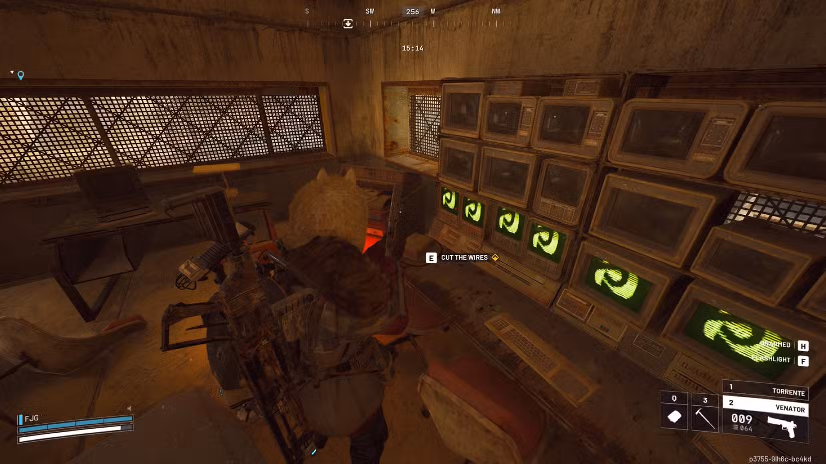 O jogador em Arc Raiders em frente ao objetivo da missão.