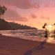 Quatro jogadores do Big Walk ficam uns contra os outros na praia