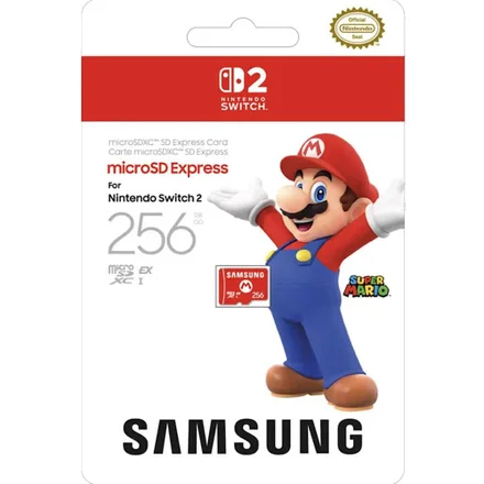 Cartão microSD Express Samsung – 256 GB para Nintendo Switch 2
