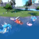 Um treinador montando um Pokémon em Pokémon Scarlet no Nintendo Switch 2.