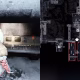 O lado esquerdo da imagem mostra o jogador em Arc Raiders parado na frente do objetivo, enquanto o lado direito da imagem mostra o local marcado com uma estrela no mapa do jogo.