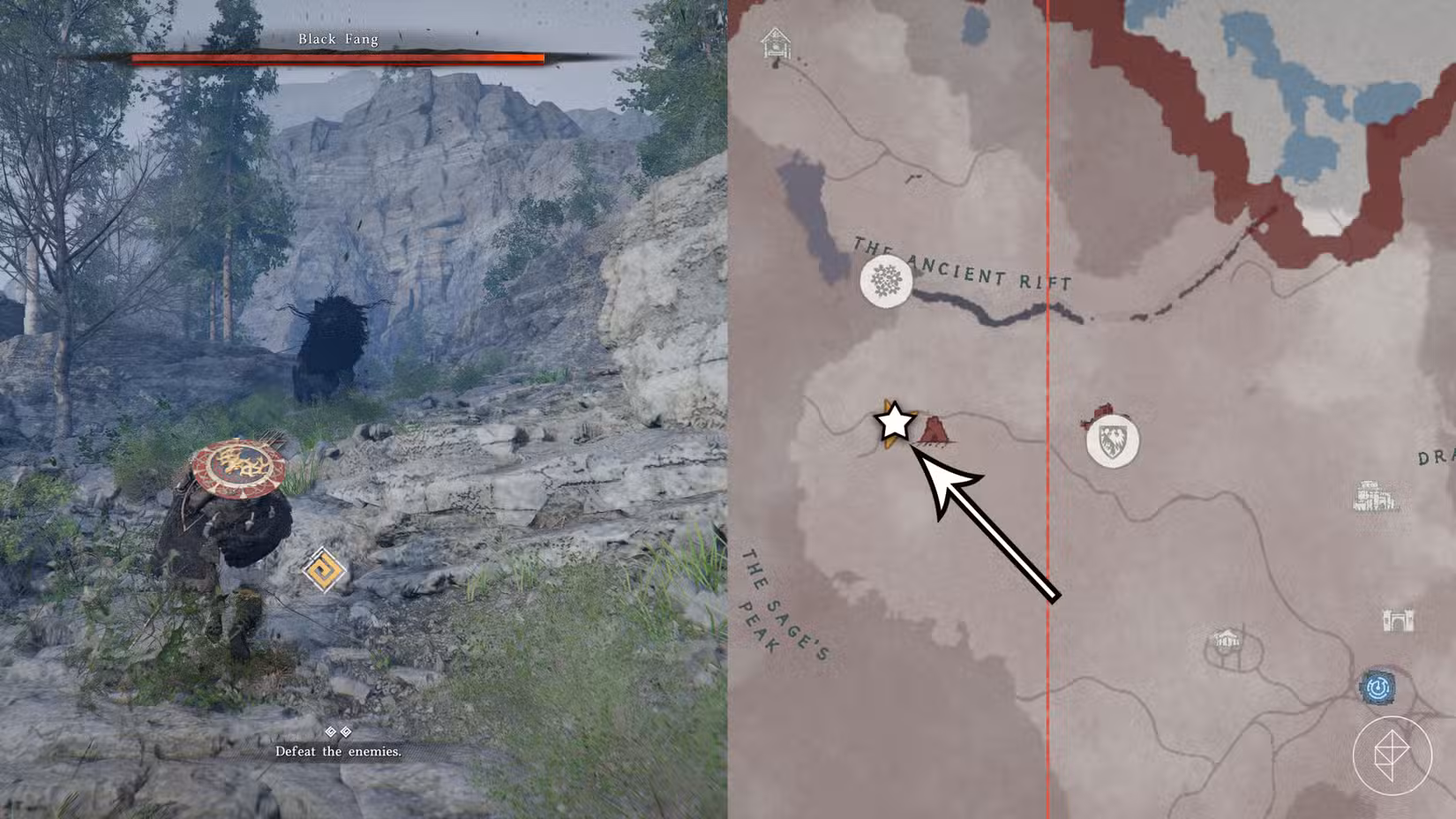 Segunda localização de Black Fang no Crimson Desert.