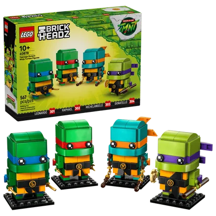 LEGO BrickHeadz: figuras de tartarugas ninja adolescentes mutantes