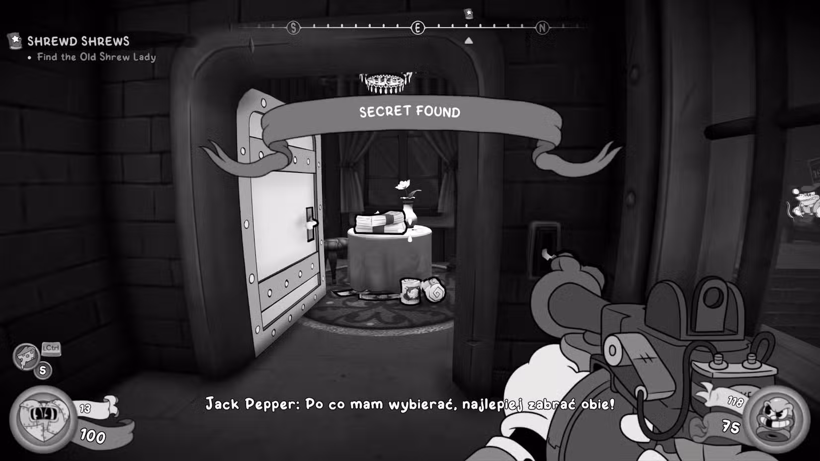A porta aberta após inserir o código 2137 em Mouse: PI For Hire.