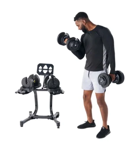Halteres ajustáveis ​​​​Echelon Strength com suporte