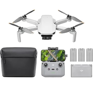 A câmera drone DJI Mini 4K para iniciantes Fly More Combo tem uma nova queda de preço de 30%, inclui 3 baterias