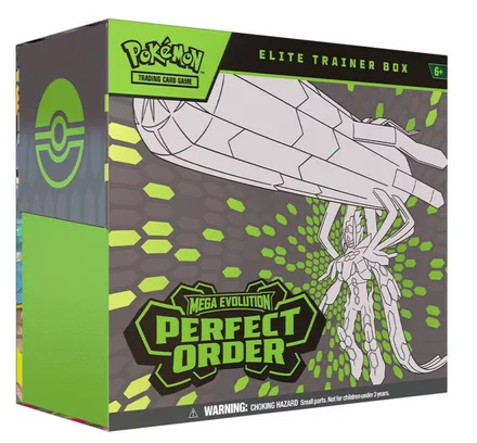 Pokémon TCG: Caixa de Treinador Elite de Ordem Perfeita da Mega Evolução