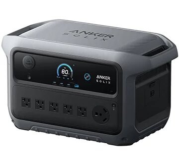 Economize 50% na estação de energia Anker SOLIX C2000 2.048Wh 2.400W LiFePO4 com tomada de energia Shore