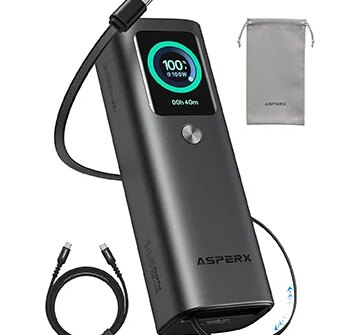 Economize 56% no banco de potência AsperX 20.000mAh 165W aprovado pela TSA, agora por apenas $ 39,99