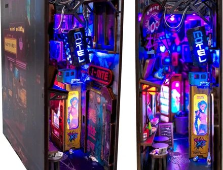 O Neo Ramen Cyberpunk Book Nook está à venda na Amazon