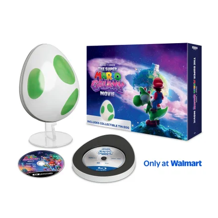 Lata colecionável do filme Super Mario Galaxy (4K Ultra HD + Blu-ray + cópia digital) (exclusivo do Walmart), família, universal