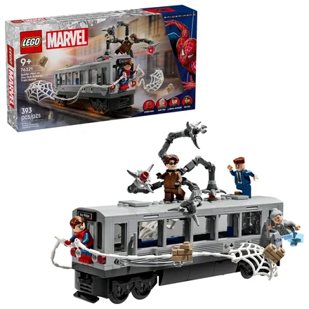 Cena do trem do metrô Homem-Aranha vs. Doc Ock