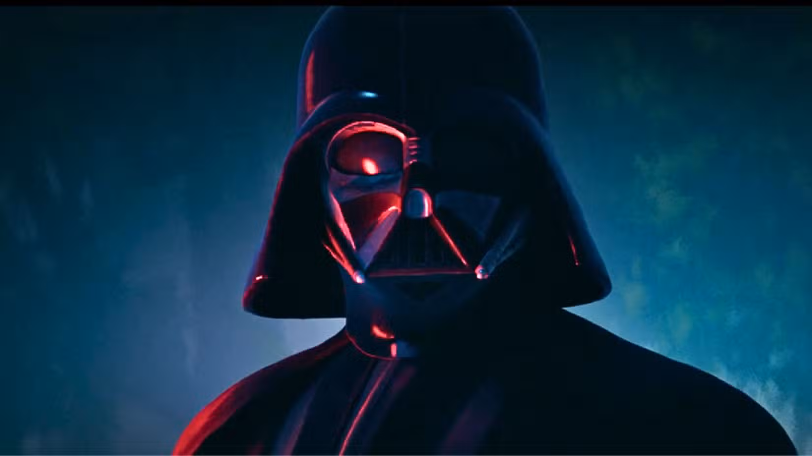 Uma imagem de Maul — Shadow Lord retratando Darth Vader. Ele está cercado por neblina.