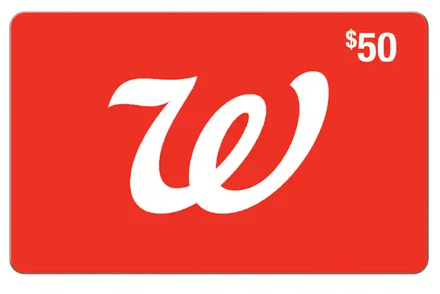 Vale-presente eletrônico Walgreens de US$ 50