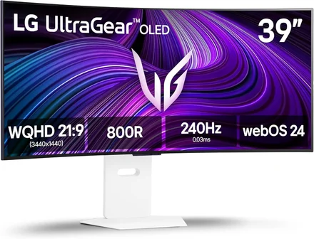 LG 39GX90SA-W Monitor de jogos curvo Ultragear WQHD 240 Hz de 39 polegadas LG 39GX90SA-W