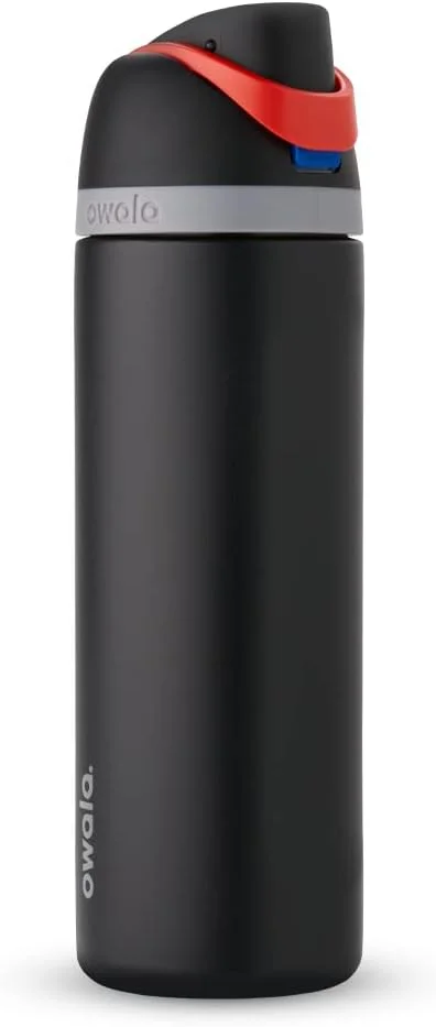 Garrafa de água isolada de aço inoxidável Owala Star Wars FreeSip, 24 onças - Darth Vader