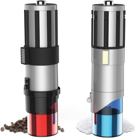 Moedor elétrico de sal e pimenta com sabre de luz Star Wars (pacote com 2)