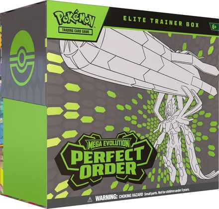 Pokémon TCG: Mega Evolução – Caixa de Treinador de Elite de Ordem Perfeita