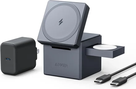 Anker 15W 3-in-1 MagSafe Wireless Charging Cube