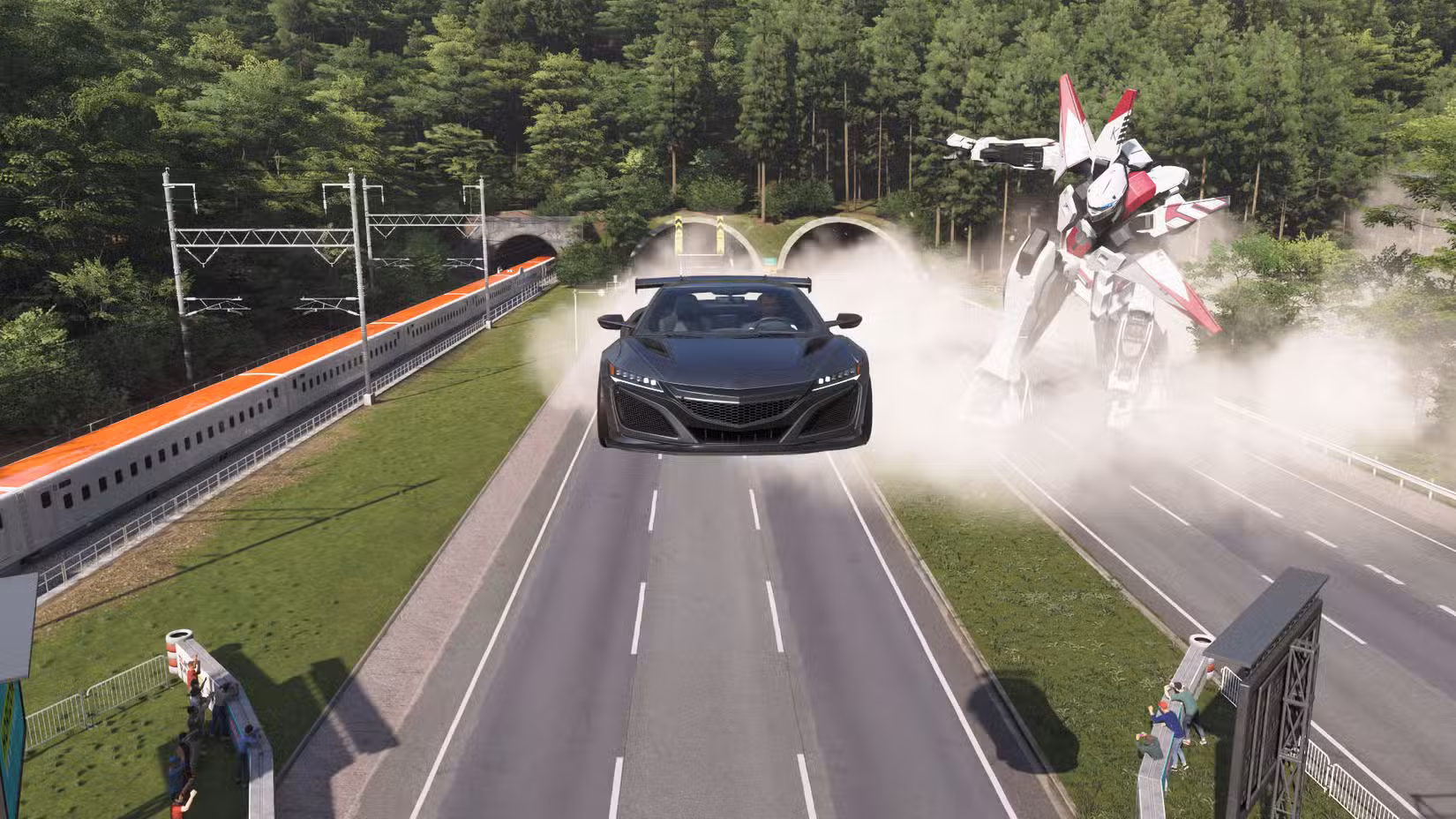 Uma captura de tela do Forza Horizon 6 mostrando uma cena durante o 