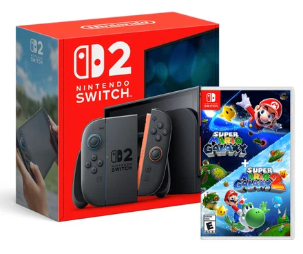 Pacote Nintendo Switch 2 + Super Mario Galaxy 1 e 2