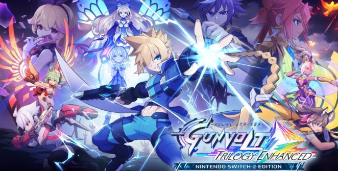 Inti Creates anuncia Azure Striker Gunvolt Trilogy Enhanced para Switch 2 com novo modo história em 2026