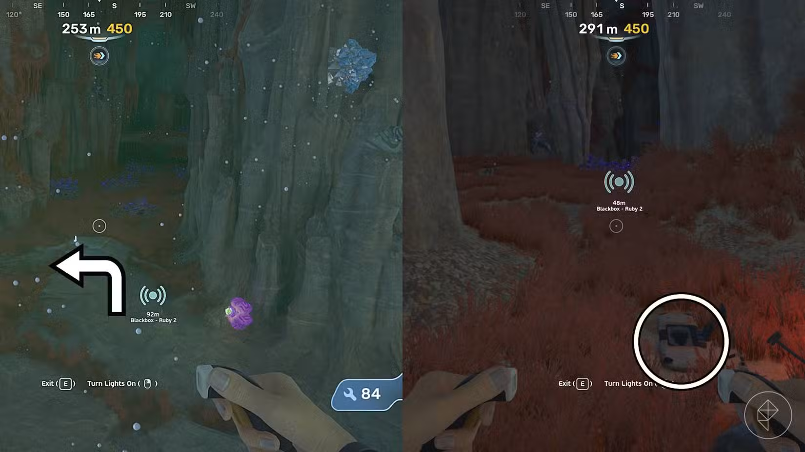 A localização do módulo de profundidade no Subnautica 2
