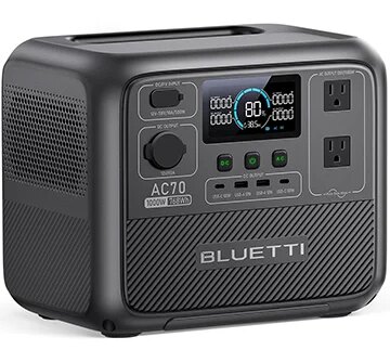 Economize 35% na estação de energia portátil Bluetti AC70 768Wh 1.000W LiFePO4