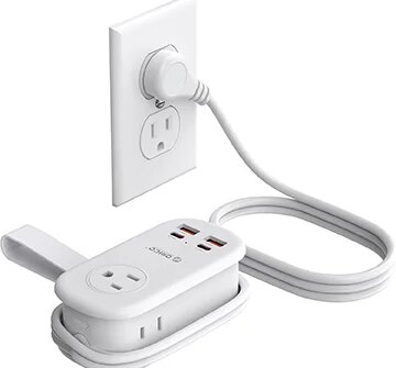 Obtenha um Power Strip Orico ideal para viagens com tomadas CA e portas USB por pouco menos de US $ 20