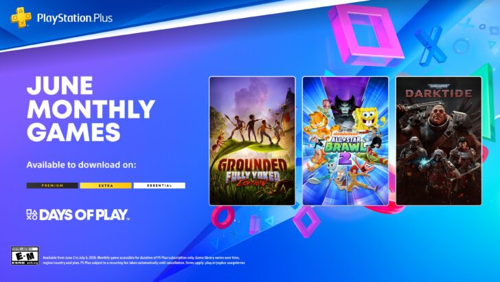 PlayStation Plus de junho de 2026 traz Grounded, Nickelodeon All Star Brawl 2 e Warhammer 40.000: Darktide; EA Sports FC 26 fica até dia 16